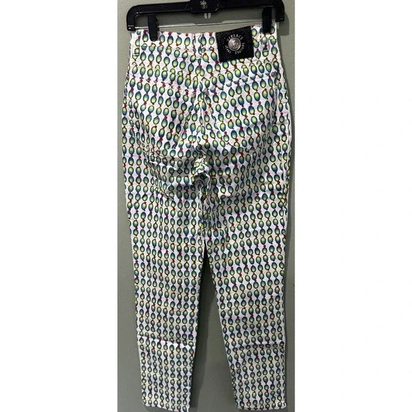 Vtg 90’s Versace Pants Colorful Olive Novelty Disco Atomic Art To Wear S…​ - Picture 4 of 16